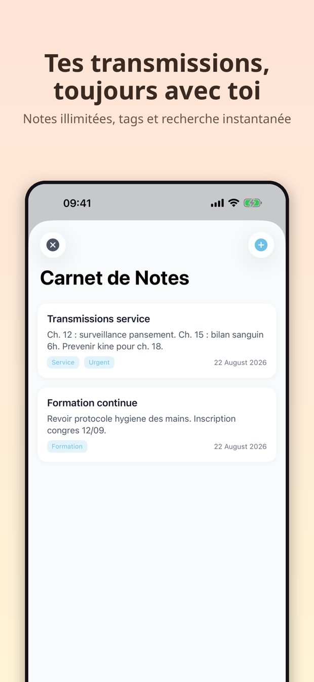 Carnet de notes et transmissions